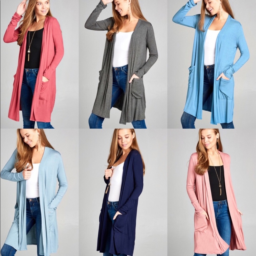 Long Cardigan with Pockets